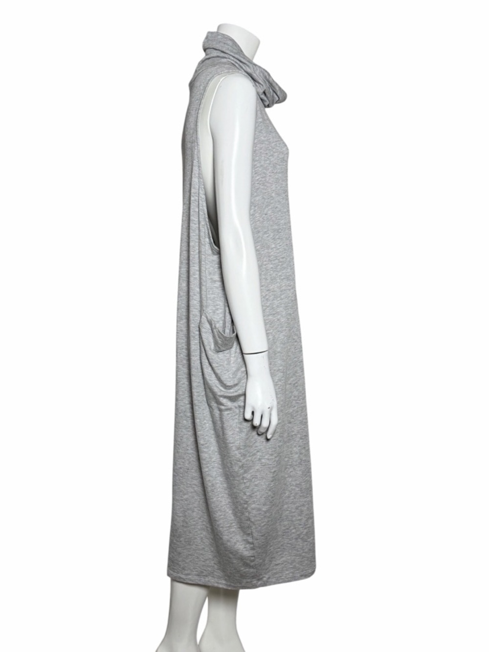 Eileen Fisher Tencel Lyocell Knit Jumper Dress Cowl Neck Sleeveless Lagenlook - Picture 3 of 7